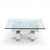 Paul Evans Cityscape Mid Century Chrome and Stainless Steel Coffee Table This coffee table measures: 42 wide x 42 deep x...