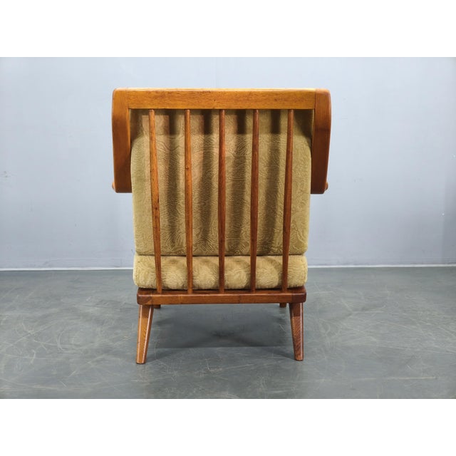 1950s Vintage Prototype Oak Lounge Chair with Label, 1950s For Sale - Image 5 of 13
