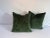 Early 21st Century Green Chenille Pillows- a Pair For Sale - Image 4 of 4