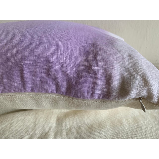 2020s Hand Tie Dyed Linen Pillowcase For Sale - Image 5 of 6