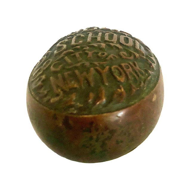 Late 19th Century Antique Cast Bronze Nyc Public School Doorknob For Sale - Image 5 of 10