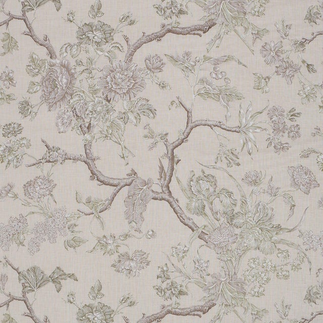 2020s Schumacher Inverness Garden Fabric In Ivory For Sale - Image 5 of 5