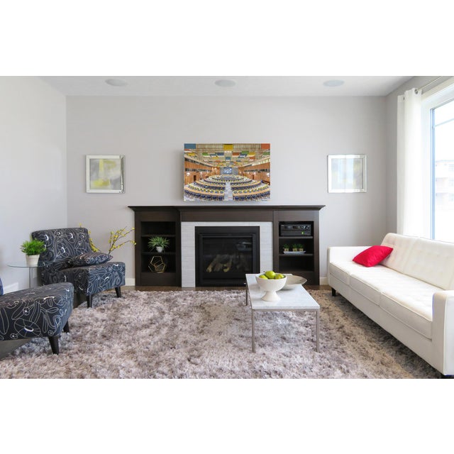 Art Deco United Nations, Council Chamber Room Interior Photograph by Richard Silver, 16 x 24 For Sale - Image 3 of 5