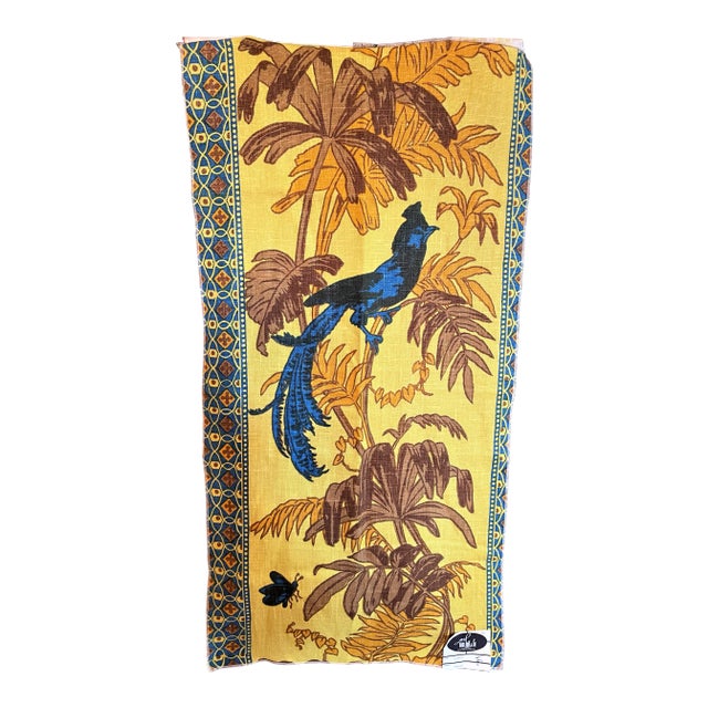 Vintage 1960s Designer Textile - Frameable Art by House of Van Luit For Sale