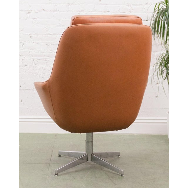 Mid 20th Century Mid 20th Century Swedish Leather Chair For Sale - Image 5 of 12