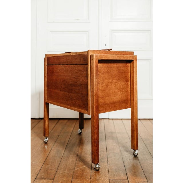 Vintage Bar Cabinet on Casters, 1960s For Sale - Image 4 of 9