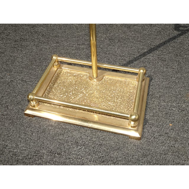 Brass Vintage French Country Gold Brass Fireplace Tools W Three Tools For Sale - Image 8 of 12