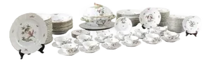 Herend Rothschild Bird Pattern Set of Fine Hungarian China - 107 Pieces