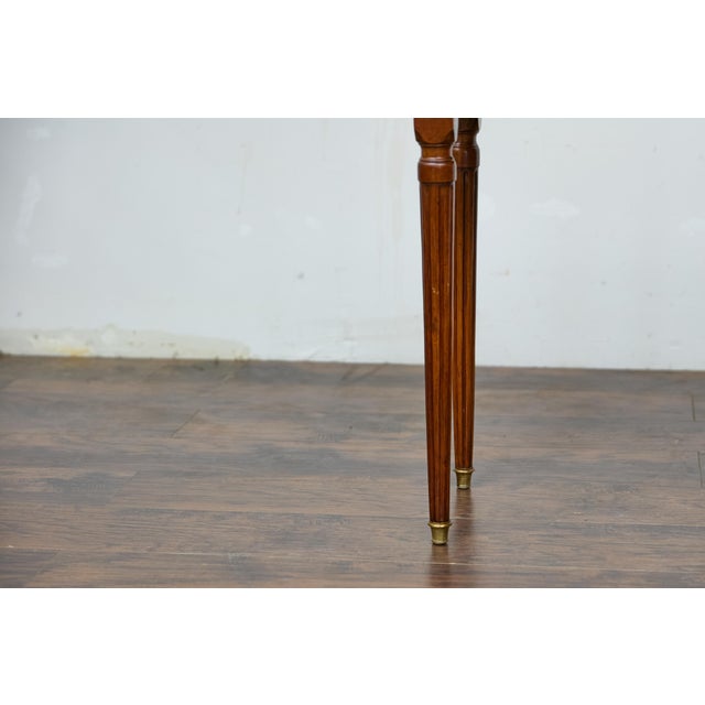 Brown French Walnut Game Table with Marquetry and Reversible Felt Top, Circa 1880 For Sale - Image 8 of 12