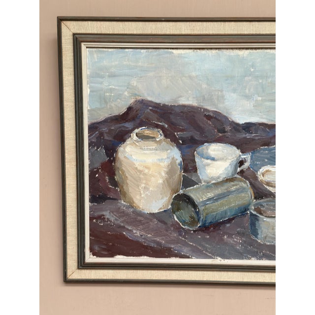 M. Broquist, Still Life with Candlestick, 1959, Oil on Canvas, Framed For Sale - Image 10 of 18