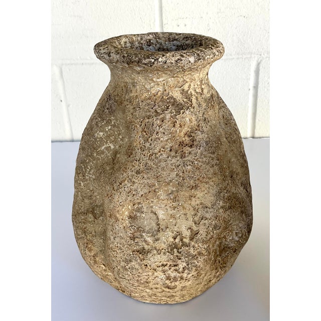 Contemporary Organic Modern Primitive Indoor Outdoor Ancient Echos Vases Set of 2 For Sale - Image 3 of 5