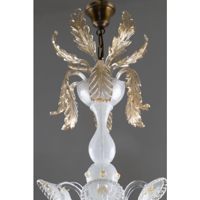 Art Deco Filigree Murano Glass Chandelier from Venini, 1940s For Sale - Image 16 of 18