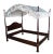American 20th Century Hepplewhite Inlaid Mahogany 4 Post Canopy Tester Double Size Bed For Sale - Image 3 of 12