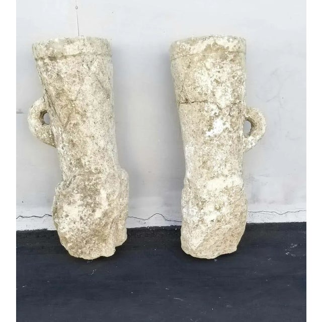 Late 19 the century stone chairs from Adriatic Sea coast, chairs are hand chiseled and table available as a set. Please...