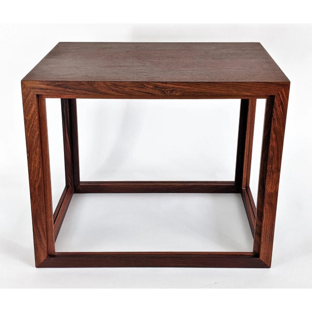 Mid-Century Modern Interlocking Danish Mid Century Vitre of Denmark Pair of Cube Tables For Sale - Image 3 of 13