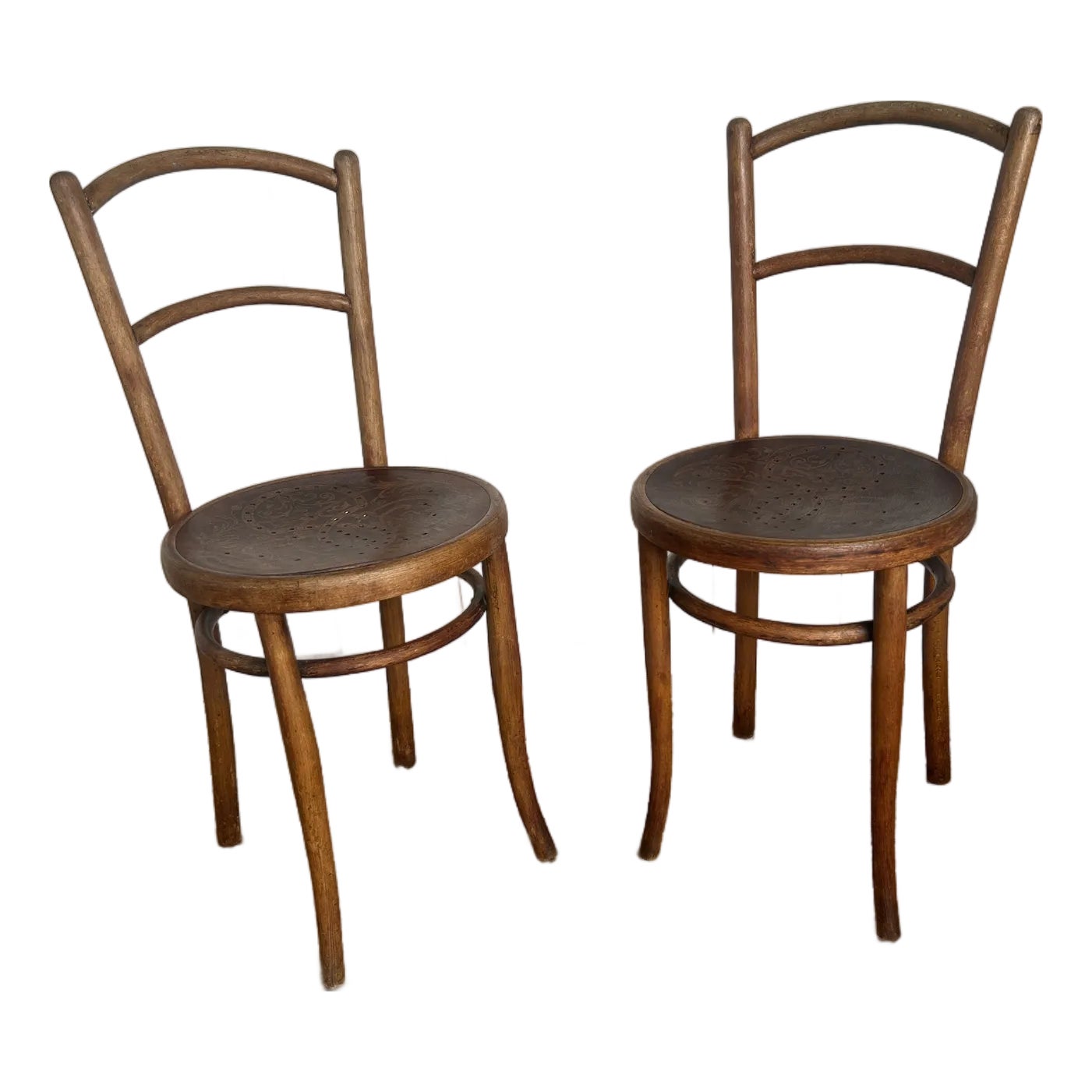 Austrian Art Nouveau Bentwood Chair With Patterned Seat, J. & J. Kohn ...