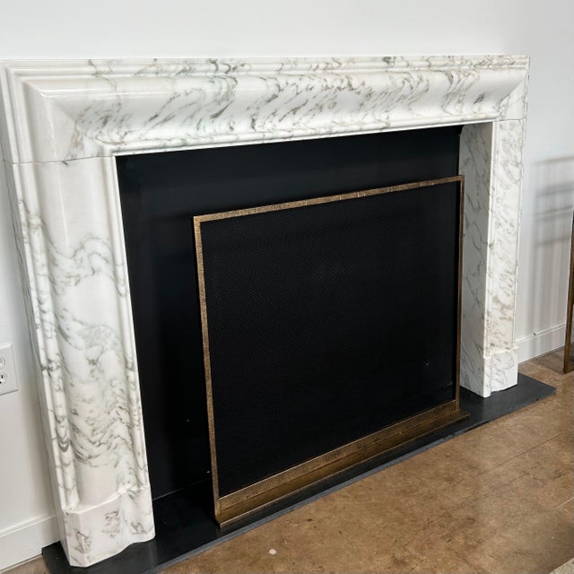 Not Yet Made - Made To Order Aged Gold Jackson Fireplace Screen For Sale - Image 5 of 6