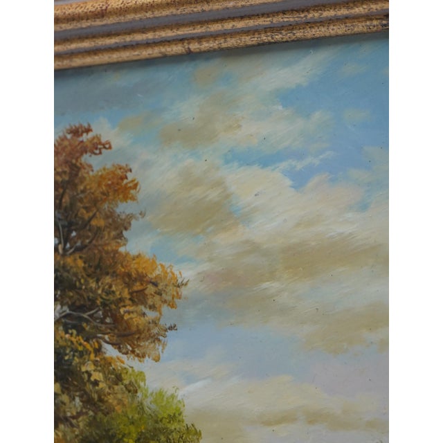 1980s Pair of Oil on Board Woodland Landscape Paintings - Signed For Sale - Image 9 of 15