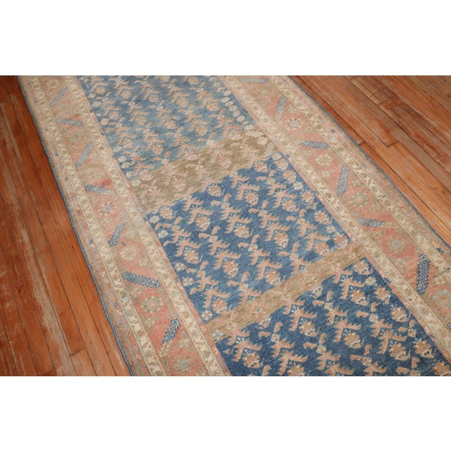 Vintage Zabihi Collection Persian Wide Long Runner - 3'8" x 16' For Sale - Image 11 of 12