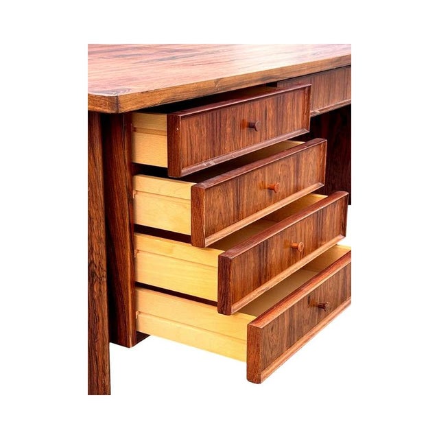 Wood Danish Rosewood Desk in the style of Arne Vodder, 1960s For Sale - Image 7 of 8