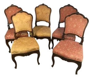 Baroque Chairs, Germany, 1750s, Set of 5