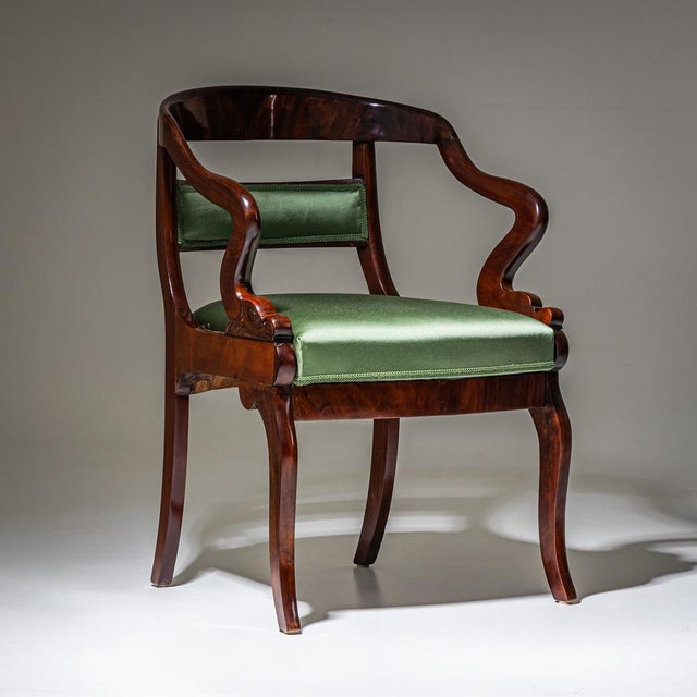 Armchair with Dolphin Motifs, 1800s For Sale - Image 3 of 9