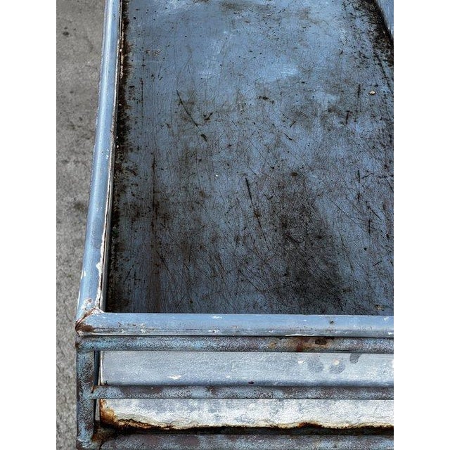 1990s Vintage 1990s Arras Style Tall Weathered Metal Plant Stand For Sale - Image 5 of 11