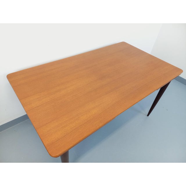 Vintage Dining Table in Teak with Extensions, 1960s For Sale - Image 4 of 11