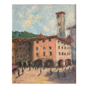 1930s Maurice Vaumousse Cômo Oil on Wood