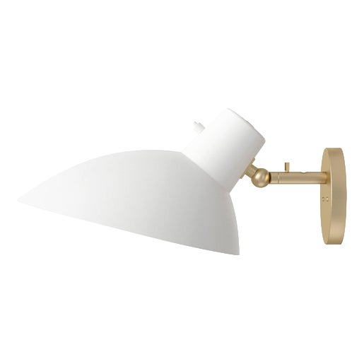 VV Cinquanta White and Brass Wall Light by Vittoriano Viganò for Astep For Sale