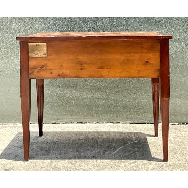 Vintage Alphonse Marina Carved Wood Console Table With Bone Inlay For Sale - Image 12 of 14