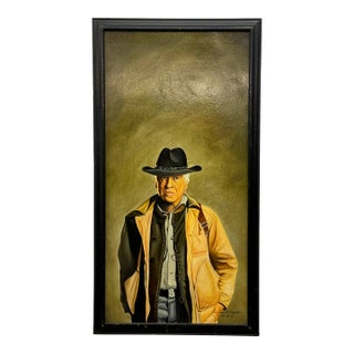 Sammy R Depetro, Portrait of Western Gentlemen, With Cowboy Hat For Sale