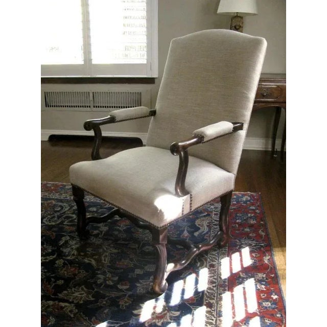 French Late 18th Century Walnut Os de Mouton Armchairs Louis XIV - a Pair For Sale In Denver - Image 6 of 13