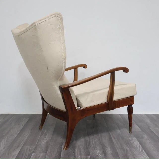 Wood Mid-Century Camea Reclining Armchair by Renzo Franchi Camerani, 1950s For Sale - Image 7 of 18