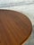 Brown Vintage Danish Teak Round Extendable Dining Table – Mid-Century Modern Scandinavian Dining Table With Leaf For Sale - Image 8 of 11