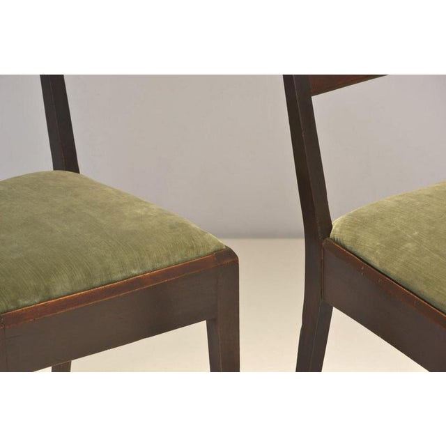 Cubist Dining Chairs in Stained Alder Wood, 1925, Set of 2 For Sale - Image 8 of 16