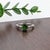 1.2Ct Tsavorite Garnet Ring With Earth Mined Diamonds: Solid 14k Gold, Oval, Size 6.75 For Sale - Image 4 of 7