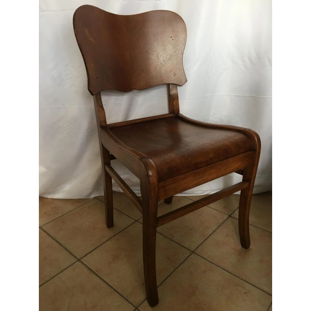 Set of six dining room chairs. Beautiful form of design. Stable, curved backrests and seats.
