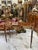 French Style Console Table / Desk – Handcrafted Brown Finish With Gold Leaf For Sale In Miami - Image 6 of 9
