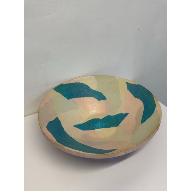 Mid-90s Corrugated Cardboard Bowl With Camo Design For Sale In Miami - Image 6 of 12