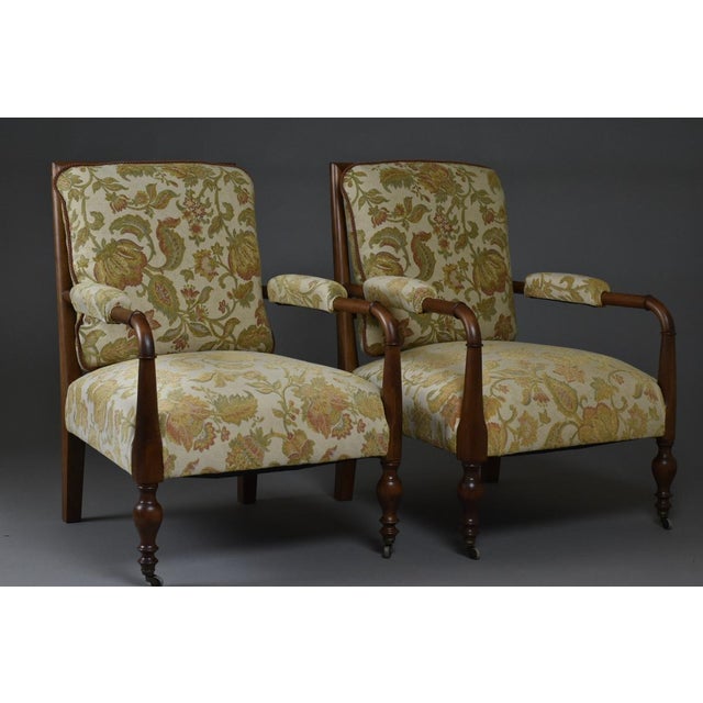 Antique Edwardian Lounge Chairs, 1890s, Set of 2 For Sale - Image 4 of 15