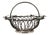 Hollywood Regency Wire Basket with Floral Decor, 1950s For Sale