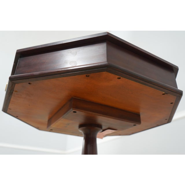 Henkel Harris Mahogany Octagonal Occasional Table For Sale - Image 16 of 18