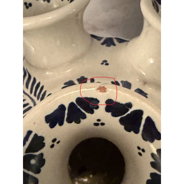 Celebrate the timeless beauty of Dutch ceramics with this Vintage Hand-Painted Delft Blue & White Tulipière Tulip Vase...