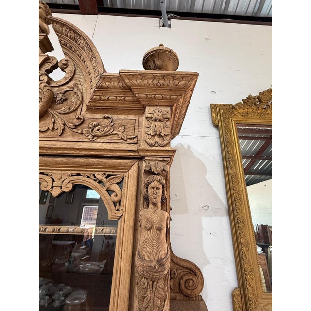 A Masterpiece French 19th Century Louis XIII Bleached Solid Oak Hunting Buffet or Bookcase For Sale - Image 15 of 18