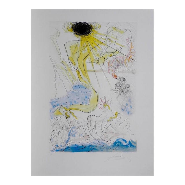 1970s Share Dali Hommage a Albrecht Durer Triomphe Venus H/S Etching Dali Archives Certified For Sale