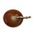 14K gold orange jade disc pendant. This circle pendant is a beautifully carved orange jade disc held in a 14 karat yellow...