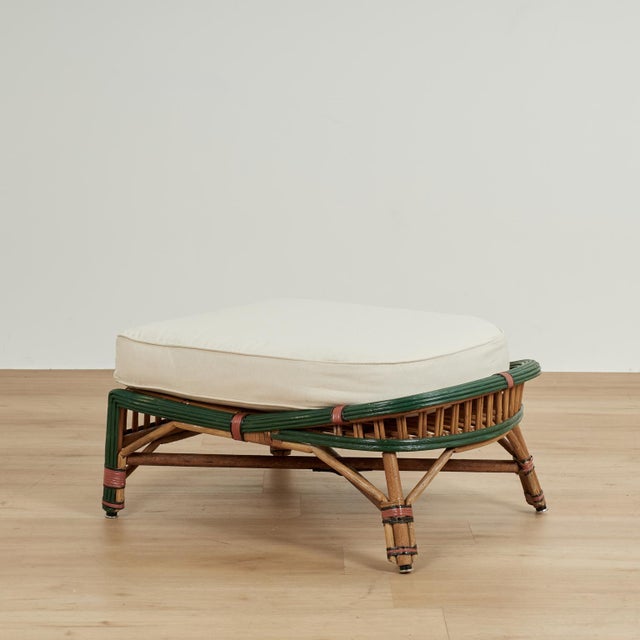 Four Piece Suite of Art Deco Rattan Porch Furniture For Sale - Image 11 of 18