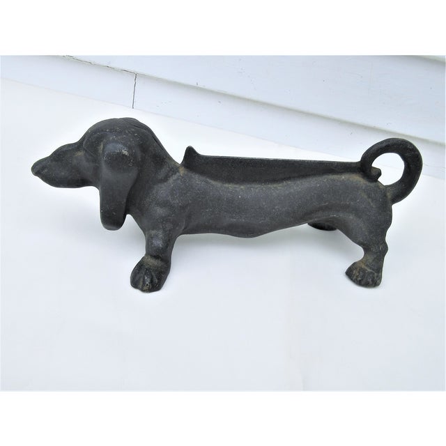 Wiener Dog Dachshund Cast Iron Boot Scraper / Doorstop Chairish