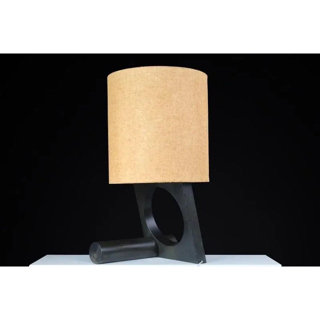 Gold Mid-Century Modern Vladimír Nývlt Wood Table Lamp, Prague, 1970s For Sale - Image 8 of 11